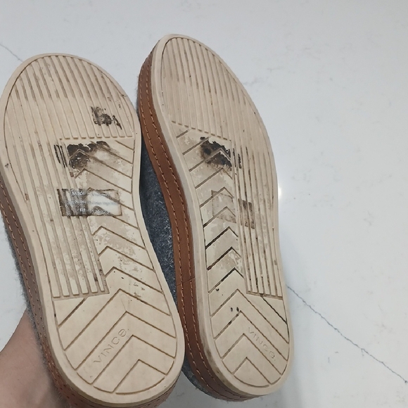 Gray Wool Slip-On Women's Shoes By Vince, Sz9 , Pre-owned - Picture 6 of 7